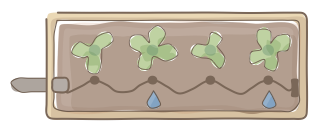 Drip Irrigation from the Regenerative Farm Plan (Watercolor) shape library