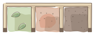 Three-Bay Compost from the Regenerative Farm Plan (Watercolor) shape library