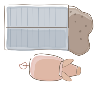 Pig Shelter from the Regenerative Farm Plan (Watercolor) shape library