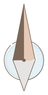 North Arrow from the Regenerative Farm Plan (Watercolor) shape library