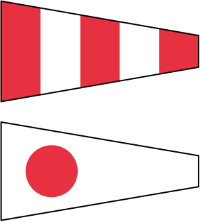 flag AP over 1-6 from the Sailing shape library