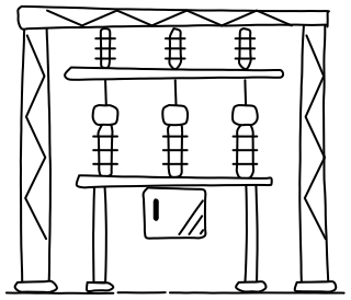 Substation Bay from the Solar & Battery Sites 2 shape library