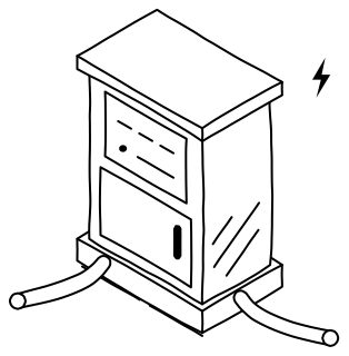 Grid Connection Point from the Solar & Battery Sites 2 shape library