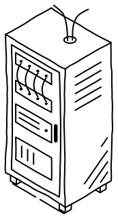 Network Cabinet from the Solar & Battery Sites 2 shape library
