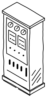 Protection Relay Panel from the Solar & Battery Sites 2 shape library