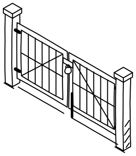 Access Gate from the Solar & Battery Sites 2 shape library