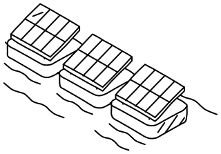 Floating PV Platform from the Solar & Battery Sites 2 shape library