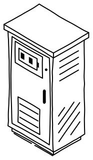 Battery Cabinet from the Solar & Battery Sites 2 shape library