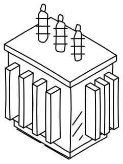 Step-Up Transformer from the Solar & Battery Sites 2 shape library