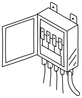 String Combiner from the Solar & Battery Sites 2 shape library