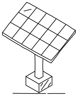 Ground-Mount Post from the Solar & Battery Sites 2 shape library