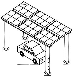 Solar Carport from the Solar & Battery Sites 2 shape library