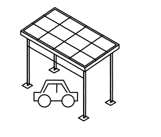 Solar Carport from the Solar & Battery Sites shape library