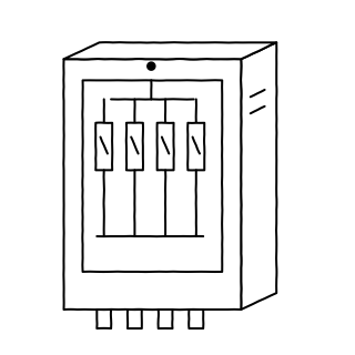 DC Distribution Cabinet from the Solar & Battery Sites shape library