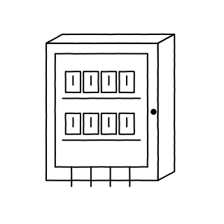 AC Distribution Board from the Solar & Battery Sites shape library