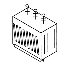 Step-Up Transformer from the Solar & Battery Sites shape library
