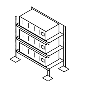Battery Rack from the Solar & Battery Sites shape library