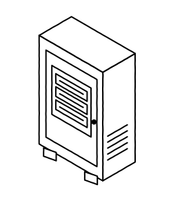 Battery Cabinet from the Solar & Battery Sites shape library