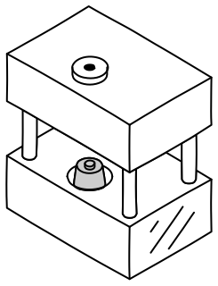 Injection Mold from the Tool & Die shape library