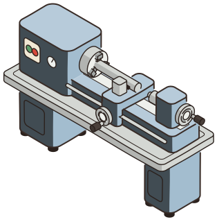 Lathe from the Tool & Die shape library