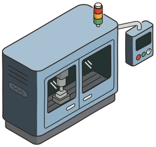 CNC Machining Center from the Tool & Die shape library