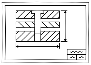 Die Drawing from the Tool & Die shape library