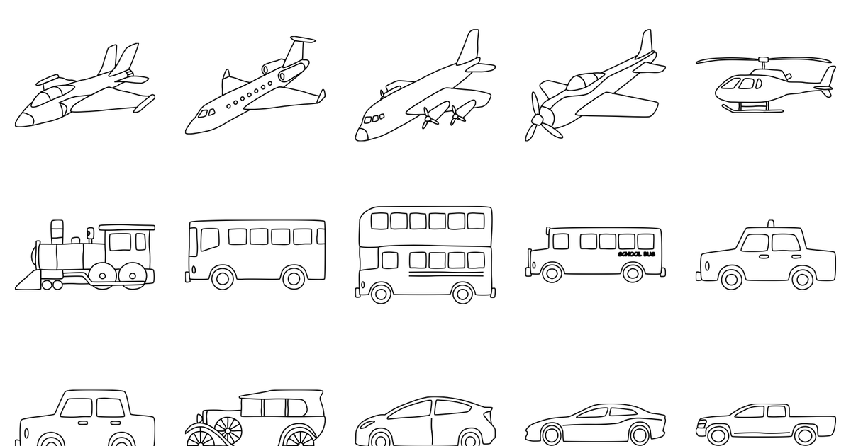 A selection of shapes from Transportation