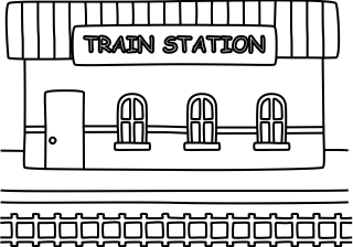 Train Station from the Transportation shape library