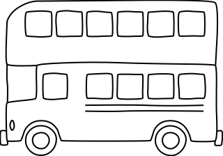Double-decker bus from the Transportation shape library