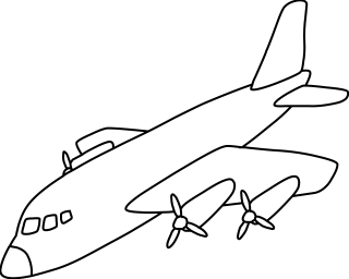 Big Propeller Airplane from the Transportation shape library