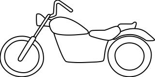 Motorcycle from the Transportation shape library