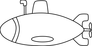 Submarine from the Transportation shape library