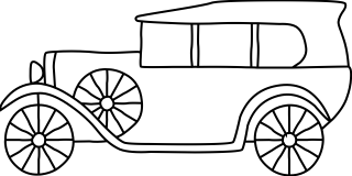 Old-time Car from the Transportation shape library