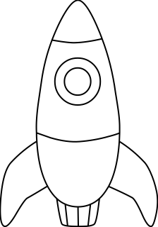 Rocket ship from the Transportation shape library