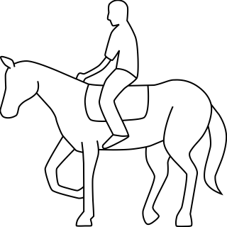 Horseback from the Transportation shape library