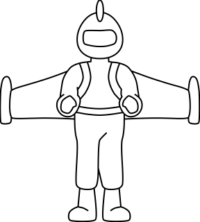 Person with Jetpack from the Transportation shape library