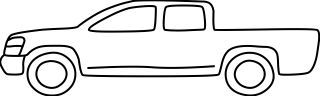 Pickup Truck from the Transportation shape library