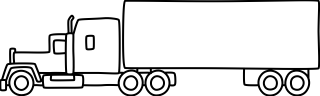 18-wheeler truck from the Transportation shape library