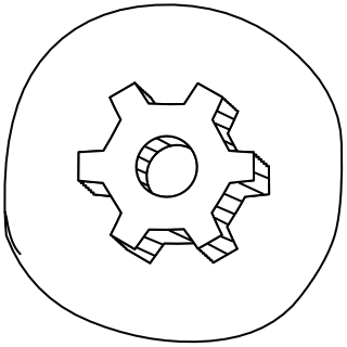 Settings Icon from the UI Flow shape library