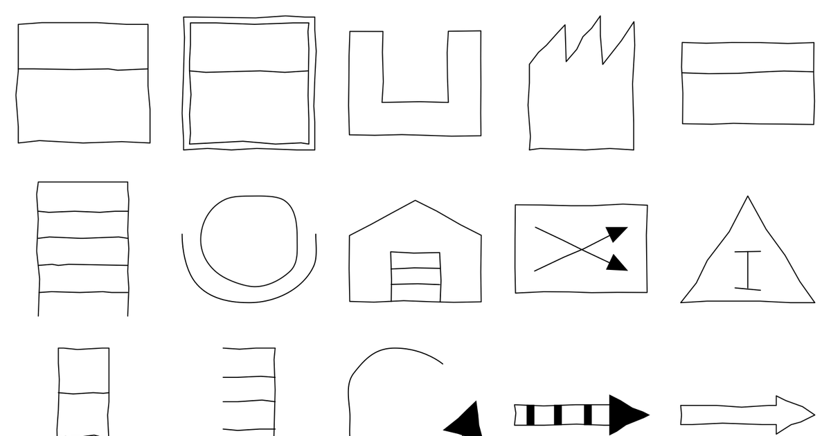 A selection of shapes from Value Stream