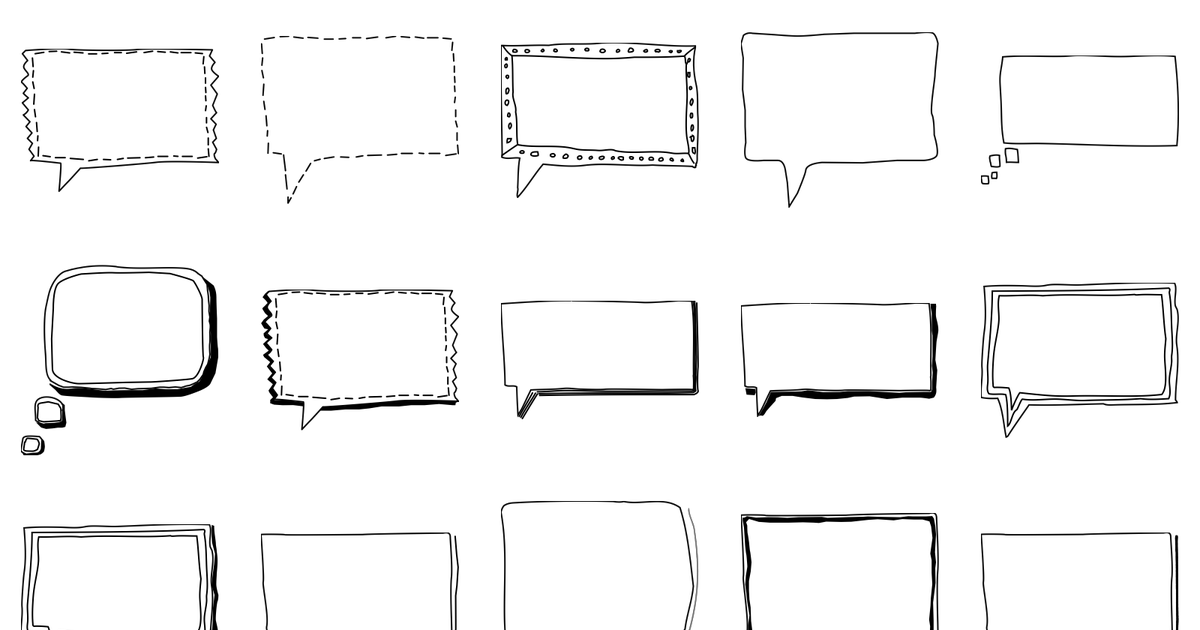 A selection of shapes from Word Bubbles