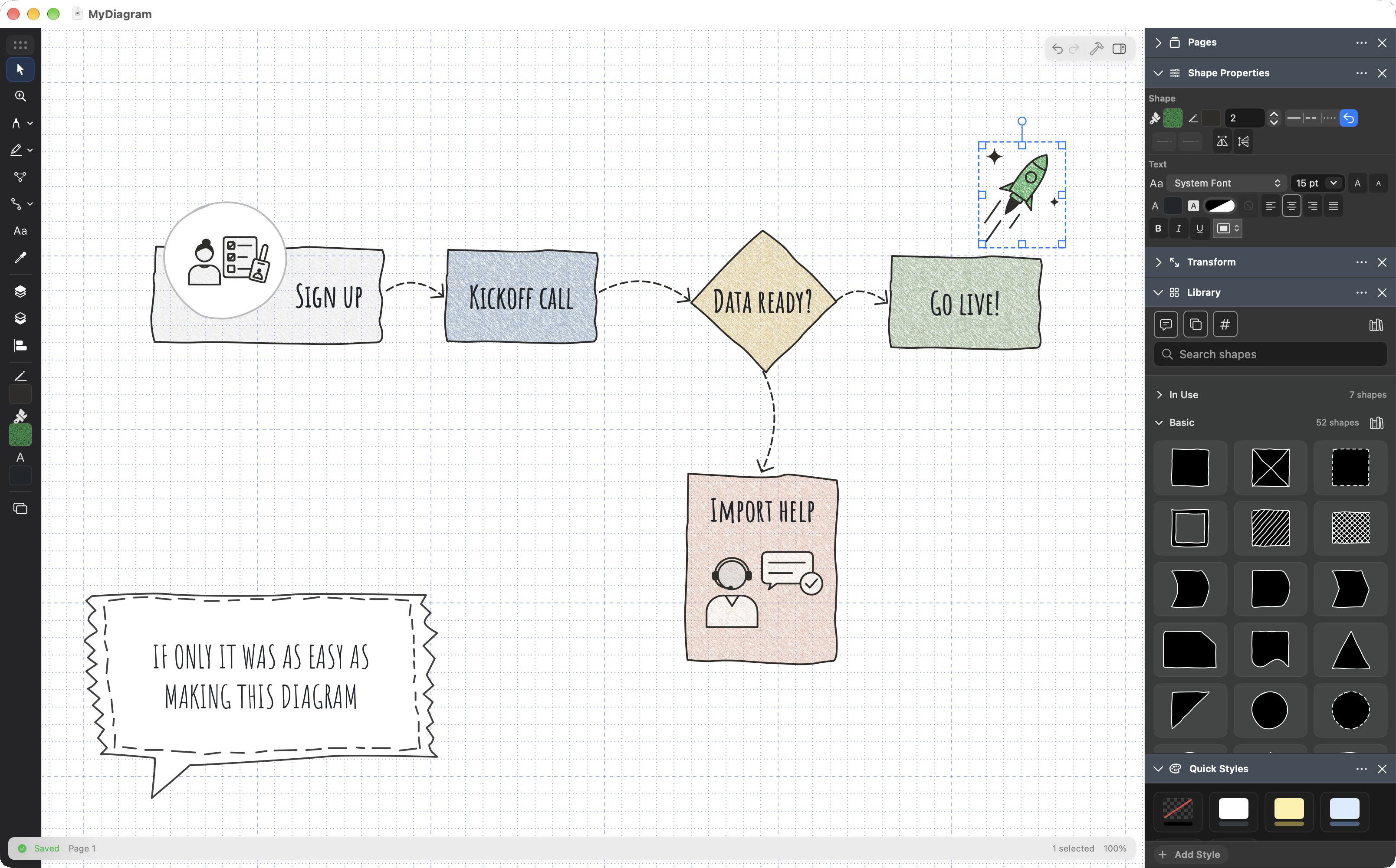 Image of SimpleDiagrams desktop app.